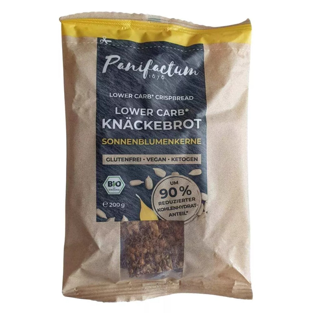 Panifactum Low Carb Knäckebrot mit Sonnenblumenkernen glutenfrei bio vegan weizenfrei