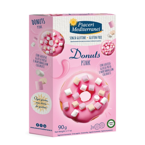 Piaceri Mediterranei Donuts Pink Marshmallows Kuchen glutenfrei Italy