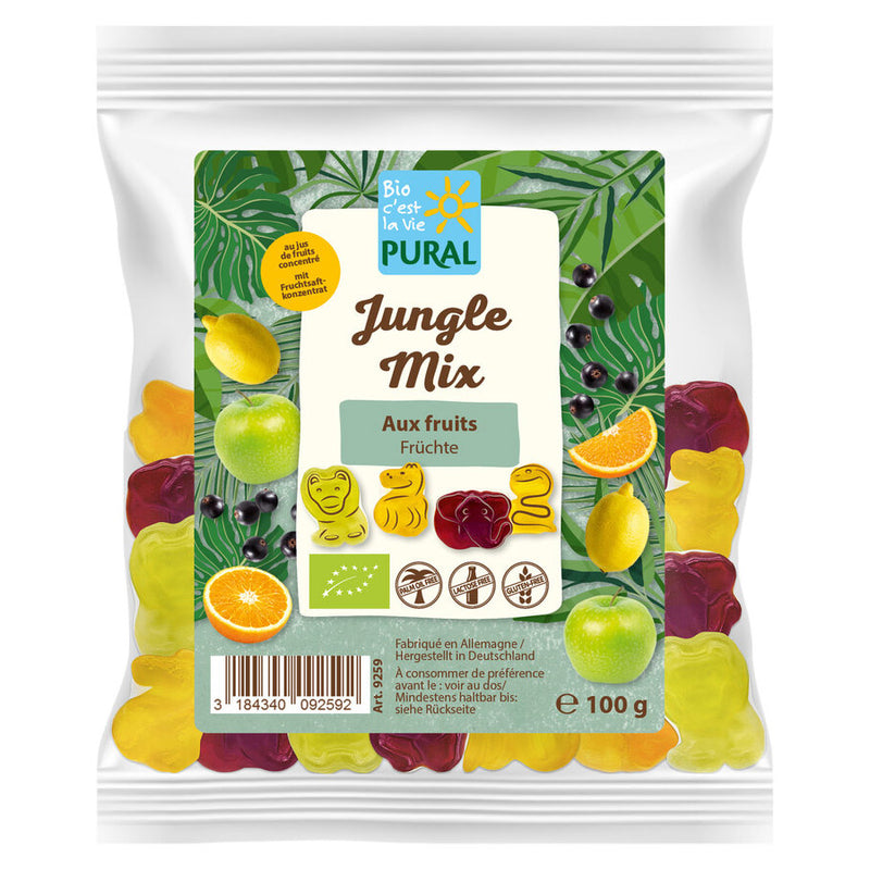 Pural Jungle Mix Fruchtgummi glutenfrei weizenfrei bio für Kinder