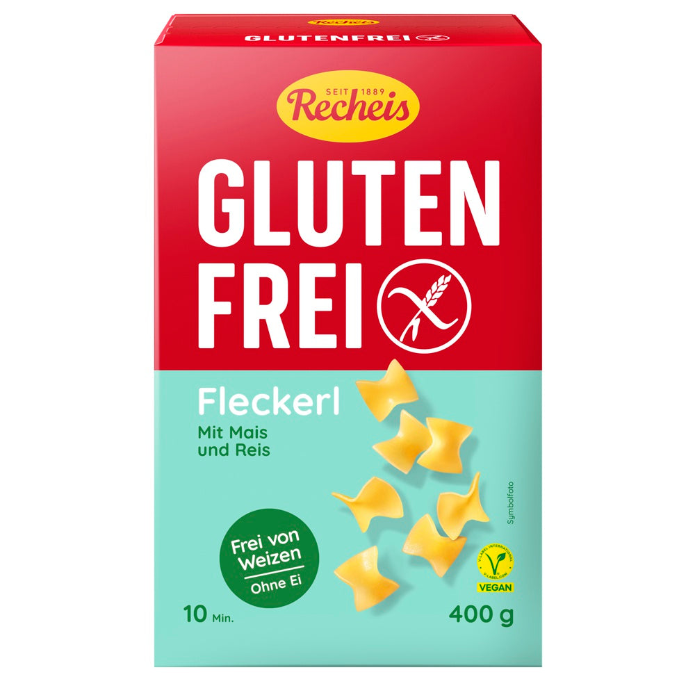 Recheis Fleckerl Nudeln glutenfrei weizenfrei laktosefrei Zöliakie vegan