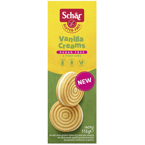 Schär Vanilla Creams Kekse Zuckerfrei glutenfrei weizenfrei vegan