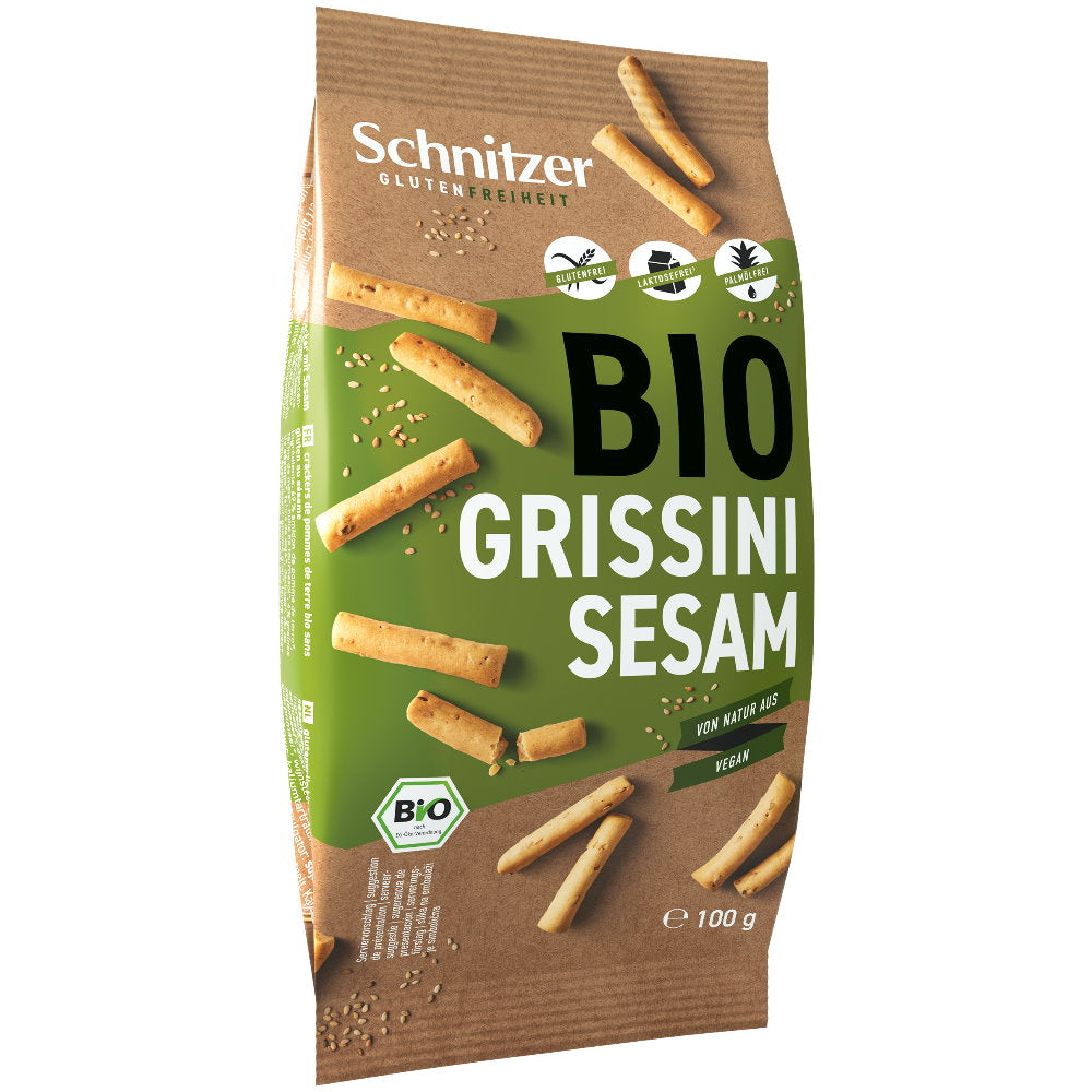 Schnitzer Grissini Sesam Snack glutenfrei weizenfrei bio