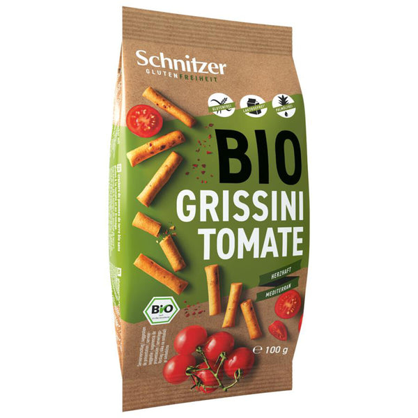 Schnitzer Grissini Tomate Pizza Snack Italien glutenfrei weizenfrei bio