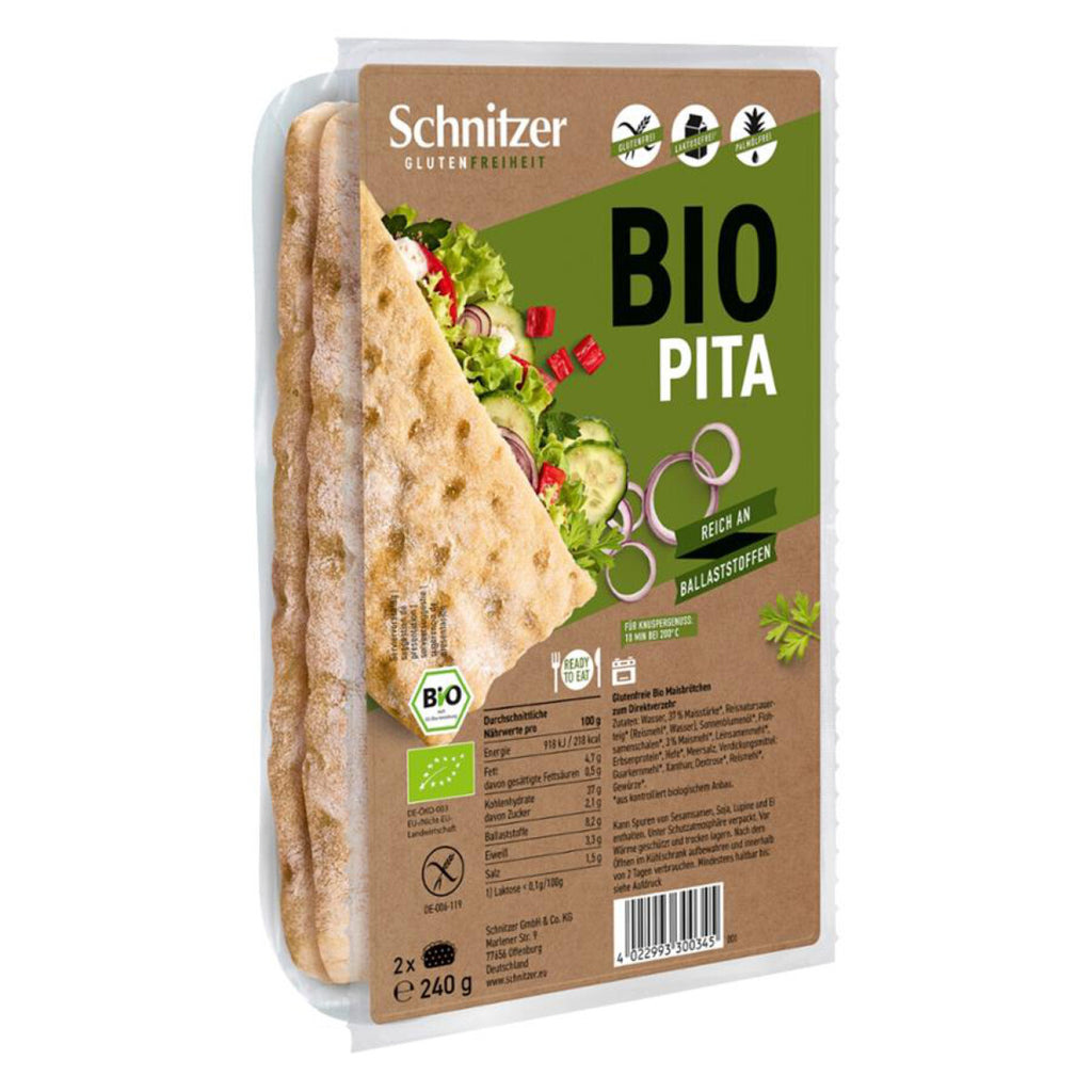 Schnitzer Pita Bio Brötchen glutenfrei weizenfrei vegan easglutenfree