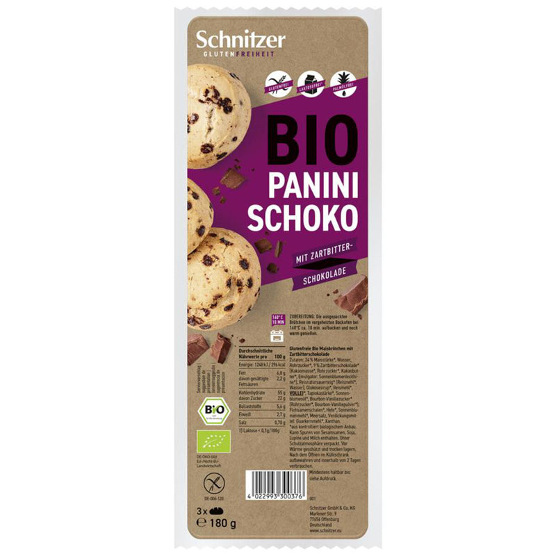Schnitzer Panini Schoko Brötchen glutenfrei easyglutenfree.shop Steyr