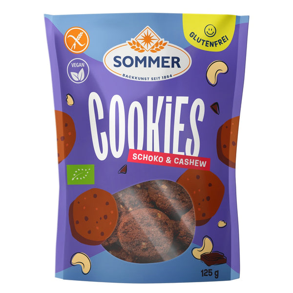 Sommer Cookies Choco & Cashew Kekse glutenfrei vegan bio weizenfrei
