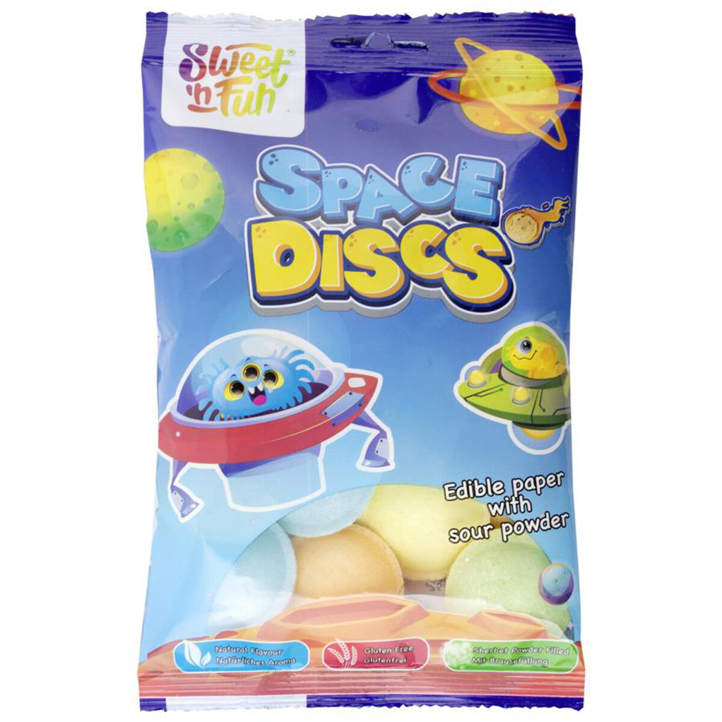 Sweet´n Fun Space Discs Ufos mit Brausefüllung glutenfrei weizenfrei