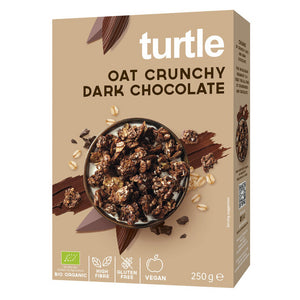 Turtle Oat Hafer Crunchy Dark Chocolate Flakes glutenfrei weizenfrei 