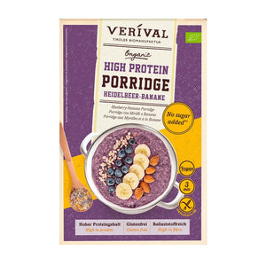 Verival High Protein Porridge Heidelbeer Banane glutenfrei bio vegan 