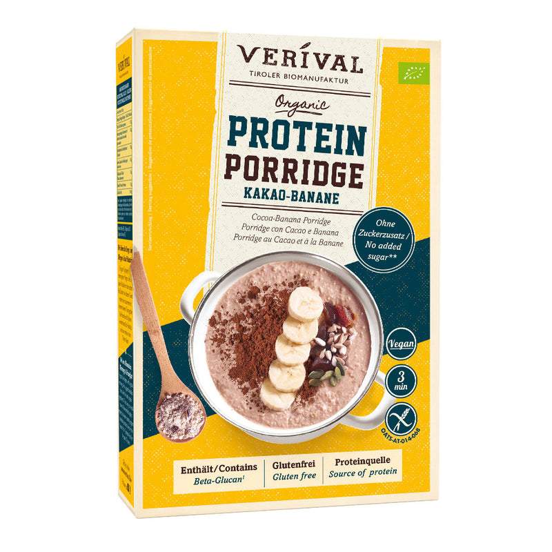 Verival Sport Porridge Protein Kakao Banane glutenfrei weizenfrei bio