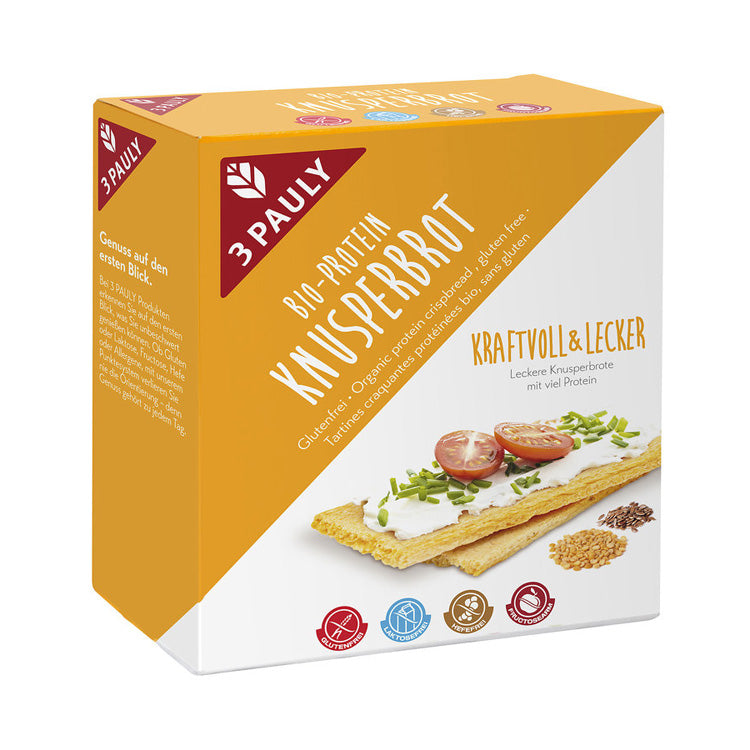 3 Pauly Protein Knusperbrot glutenfrei weizenfrei laktosefrei Zöliakie