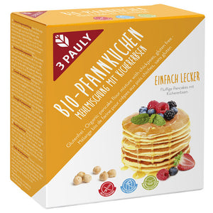 3 Pauly Bio Pfannkuchen Backmischung mit Kichererbsen glutenfrei weizenfrei laktosefrei