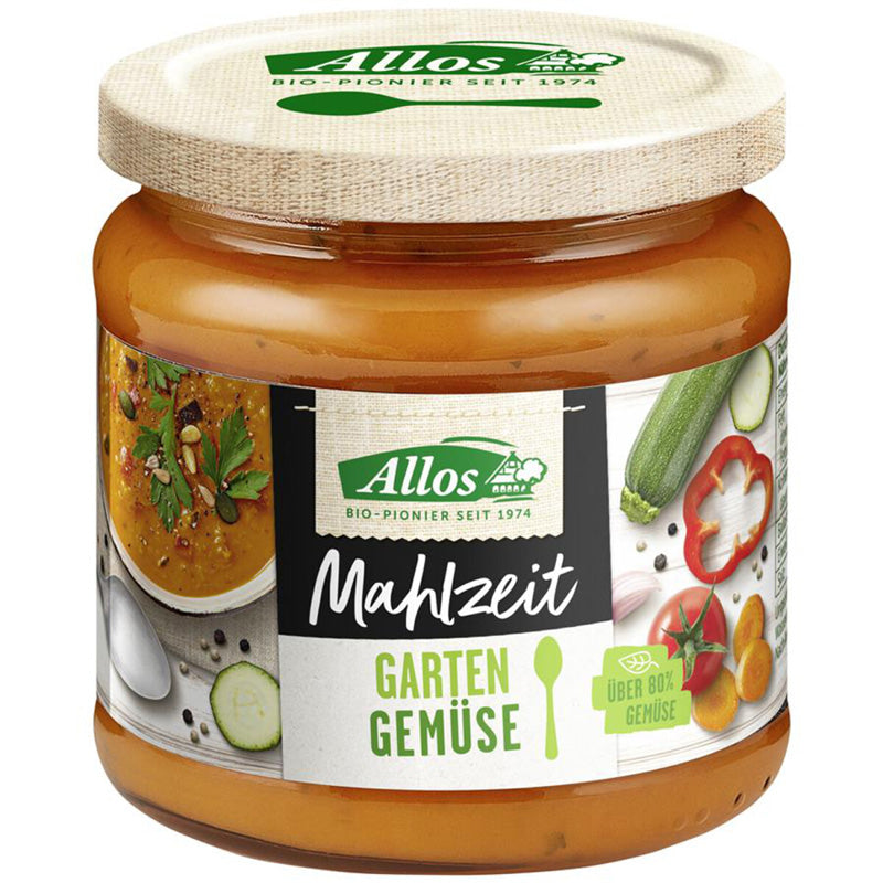 Allos Mahlzeit Gartengemüse Fertiggericht glutenfrei weizenfrei Bio