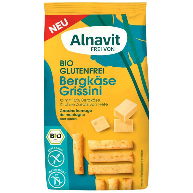 Alnavit Bergkäse Grissini ohne Hefe glutenfrei weizenfrei laktosefrei