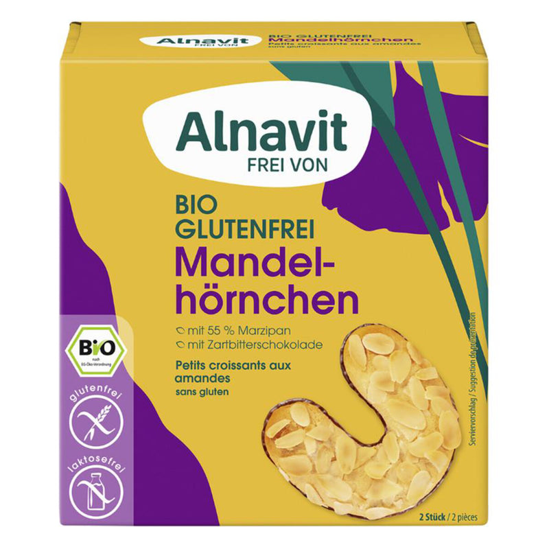 Alnavit Mandelhörnchen mit Marzipan Bio glutenfrei weizenfrei