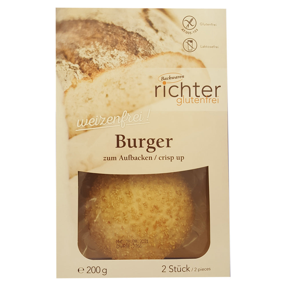 Backwaren Richter Burger Bun Vegan glutenfrei weizenfrei