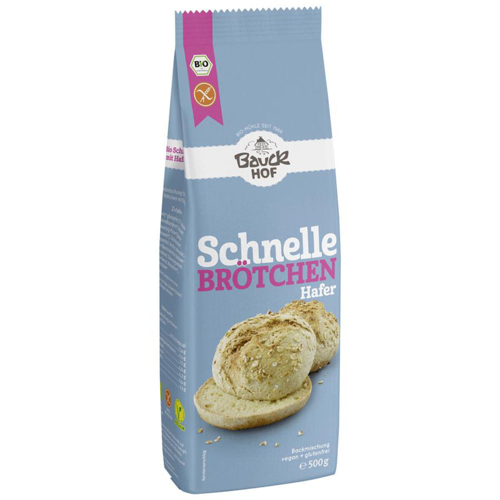 Bauckhof Schnelle Brötchen Hafer Backmix glutenfrei weizenfrei Bio