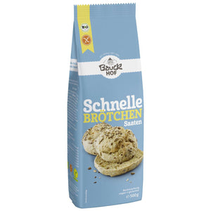 Bauckhof Schnelle Brötchen Saaten Backmix glutenfrei weizenfrei Bio