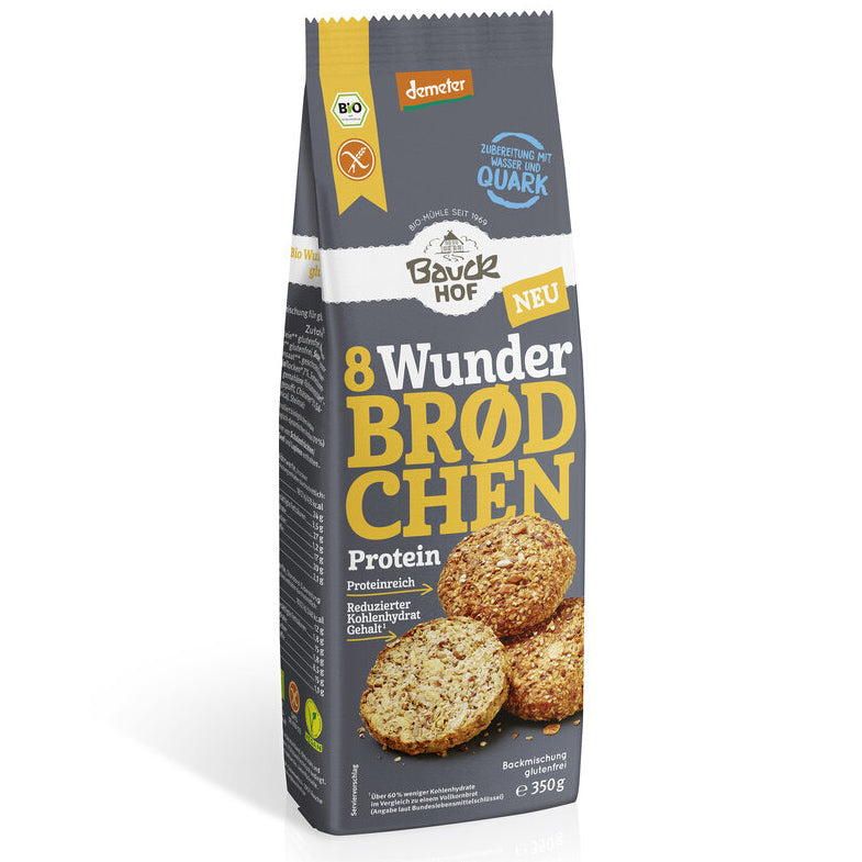 Bauckhof Wunderbrödchen Protein Fitness glutenfrei weizenfrei bio