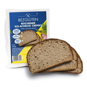 Bezgluten Dunkles Brot geschnitten glutenfrei weizenfrei Zöliakie