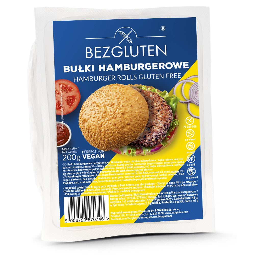 Bezgluten Hamburger Brötchen glutenfrei weizenfrei