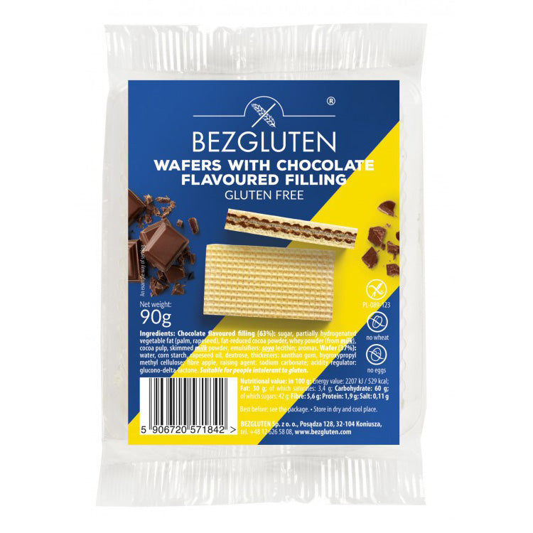 Bezgluten Schokocreme Waffeln glutenfrei weizenfrei