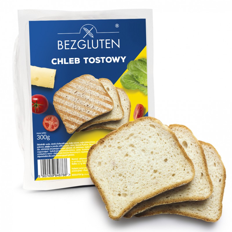 Bezgluten Toastbrot glutenfrei weizenfrei