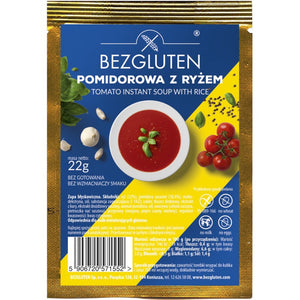 Bezgluten Tomatensuppe mit Reis glutenfrei weizenfrei laktosefrei