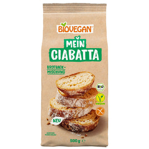 Biovegan Mein Ciabatta Brot Backmischung glutenfrei weizenfrei Bio