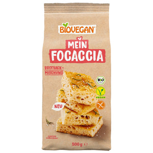 Biovegan Mein Focaccia Backmischung Bio glutenfrei weizenfrei vegan