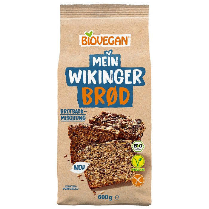 Biovegan Wikinger Brod Brot Backmischung glutenfrei weizenfrei bio