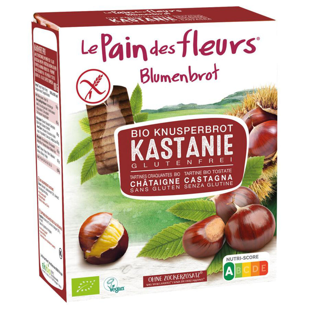 Blumenbrot Knusperbrot Kastanie bio glutenfrei weizenfrei Zöliakie