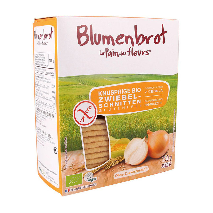 Blumenbrot Knusperbrot Zwiebel glutenfrei weizenfrei bio vegan