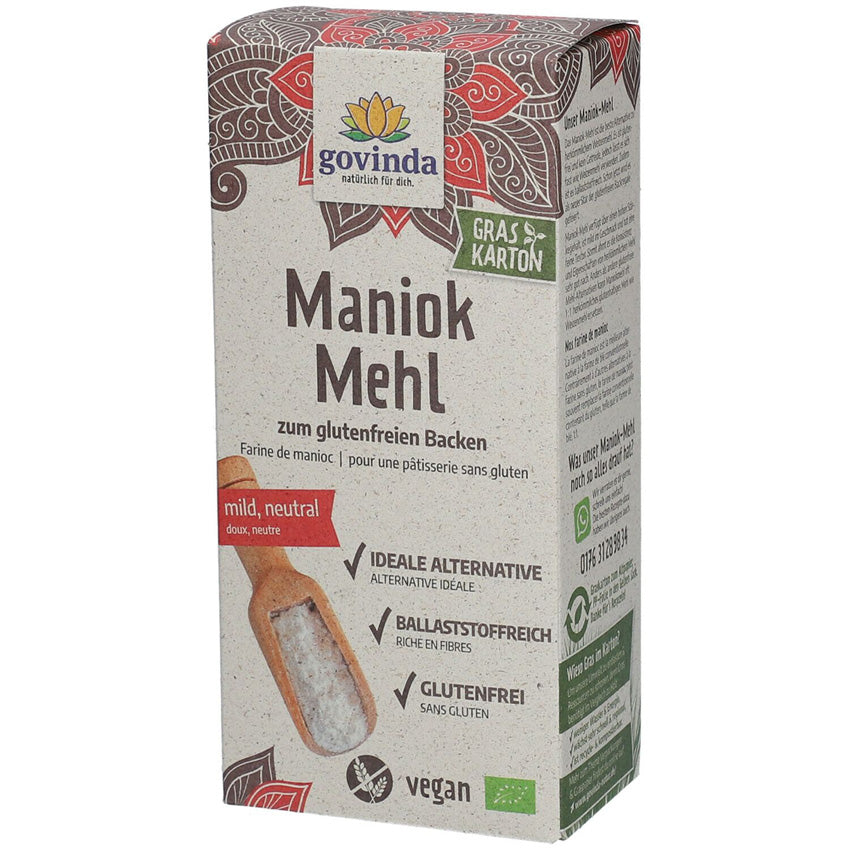 Govinda Maniok Mehl pur glutenfrei weizenfrei bio easy gluten free