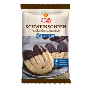 Hammermühle Schweinsohren mit Zartbitterschokolade glutenfrei Zöliakie