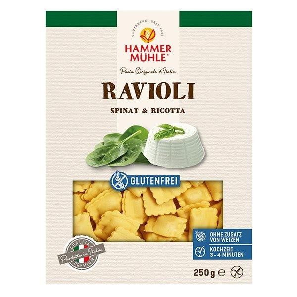 Hammermühle Ravioli Spinat Ricotta glutenfrei weizenfrei Zöliakie