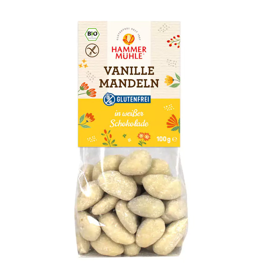Hammermühle Vanille Mandeln mit weißer Schokolade glutenfrei bio