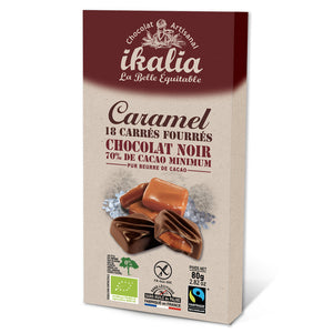Ikalia Schoko Pralinen Karamell 70% Kakao glutenfrei easy gluten free