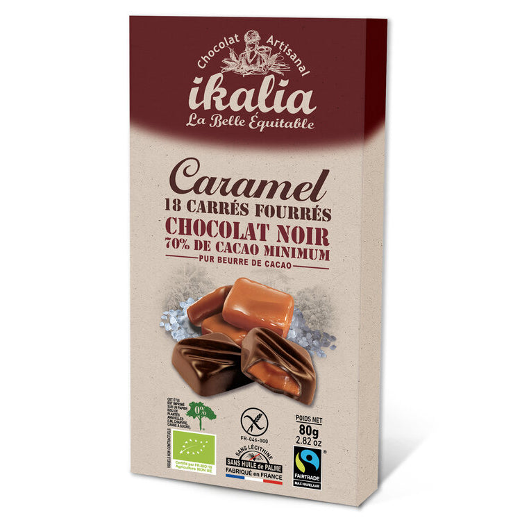 Ikalia Schoko Pralinen Karamell 70% Kakao glutenfrei easy gluten free