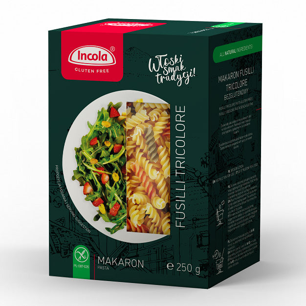 Incola Fusilli Tricolore Pasta glutenfrei weizenfrei Zöliakie