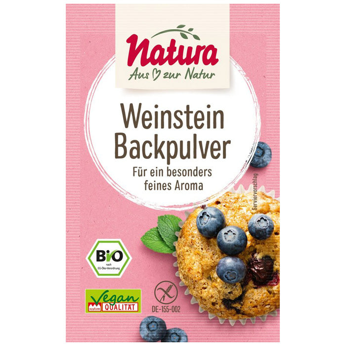 Natura BIO Weinstein Backpulver glutenfrei weizenfrei backen Zöliakie