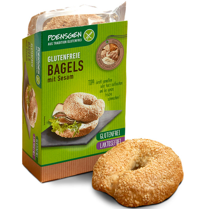 Poensgen Bagels mit Sesam glutenfrei laktosefrei Zöliakie