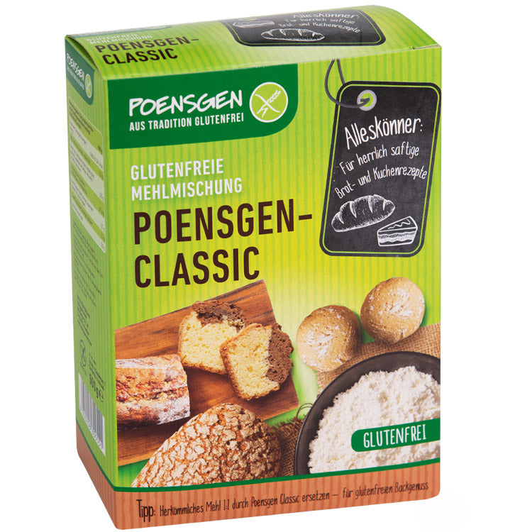 Poensgen-Classic Mehlmischung glutenfrei Herkömliches Mehl 1:1 ersetzbar