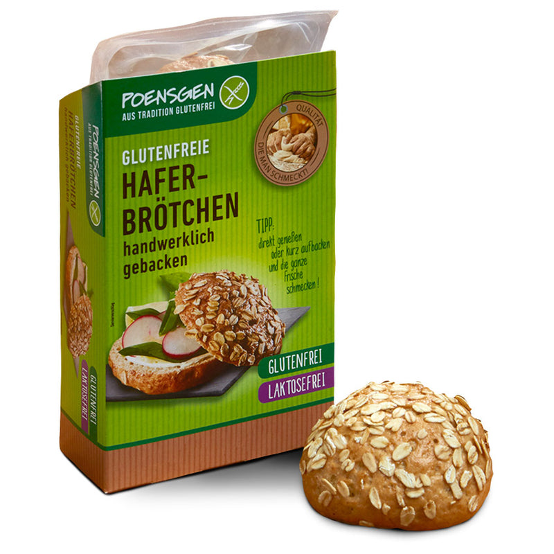 Poensgen Haferbrötchen Gebäck glutenfrei laktosefrei Zöliakie