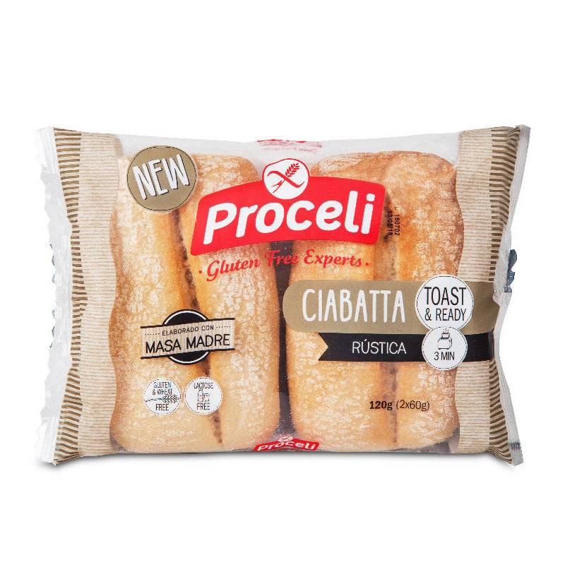 Proceli Ciabatta Rustica Brot glutenfrei weizenfrei laktosefrei 