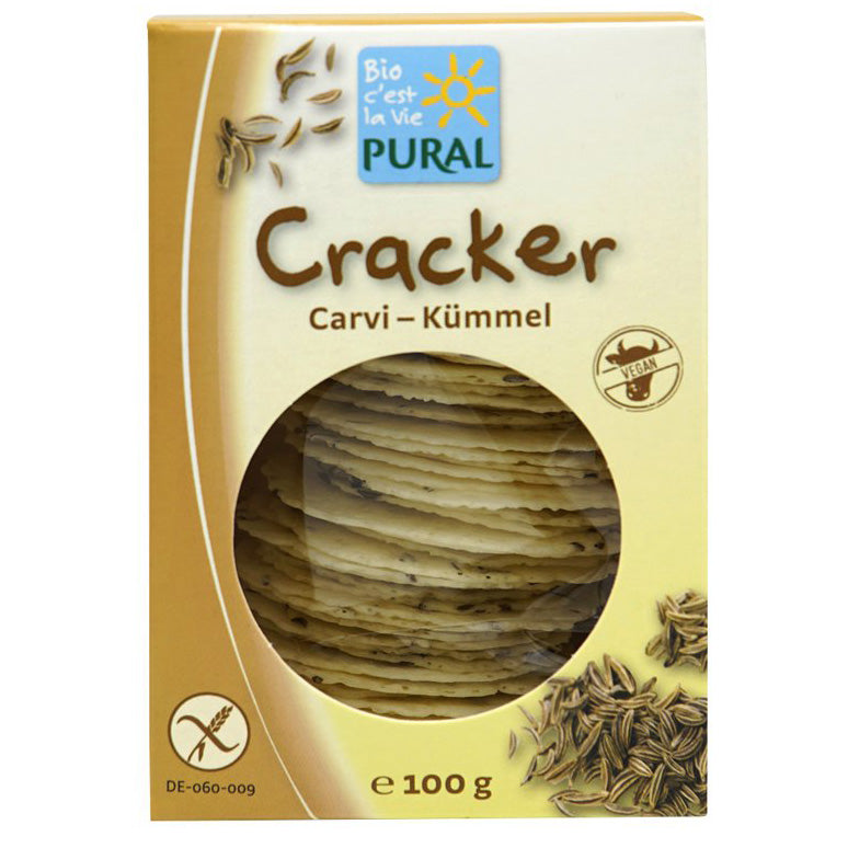 Pural Cracker mit Kümmel Snack glutenfrei weizenfrei Zöliakie