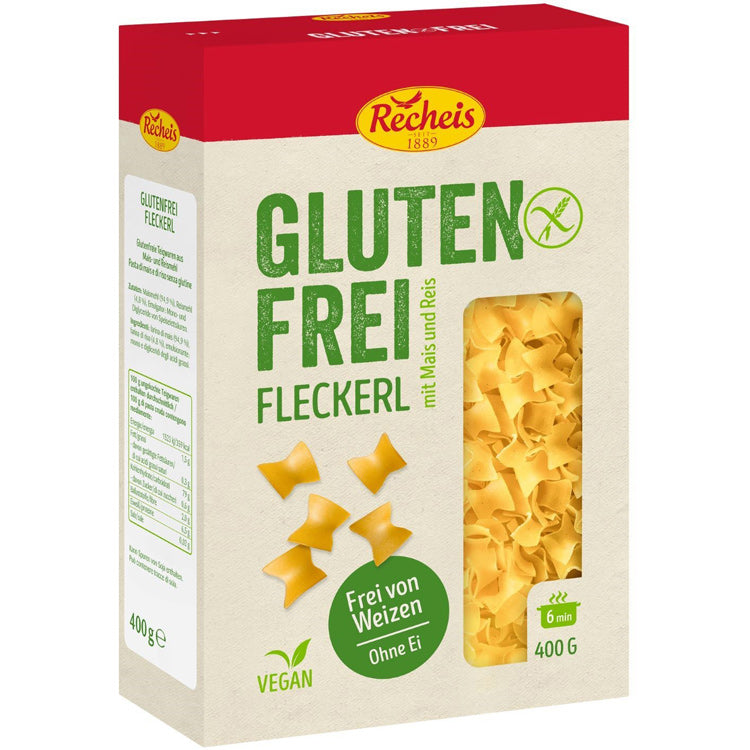 Recheis Fleckerl Nudeln glutenfrei weizenfrei laktosefrei Zöliakie vegan