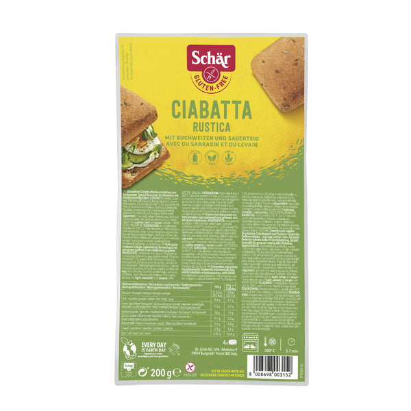Schär Ciabatta Rustica Gebäck Brot glutenfrei weizenfrei Zöliakie