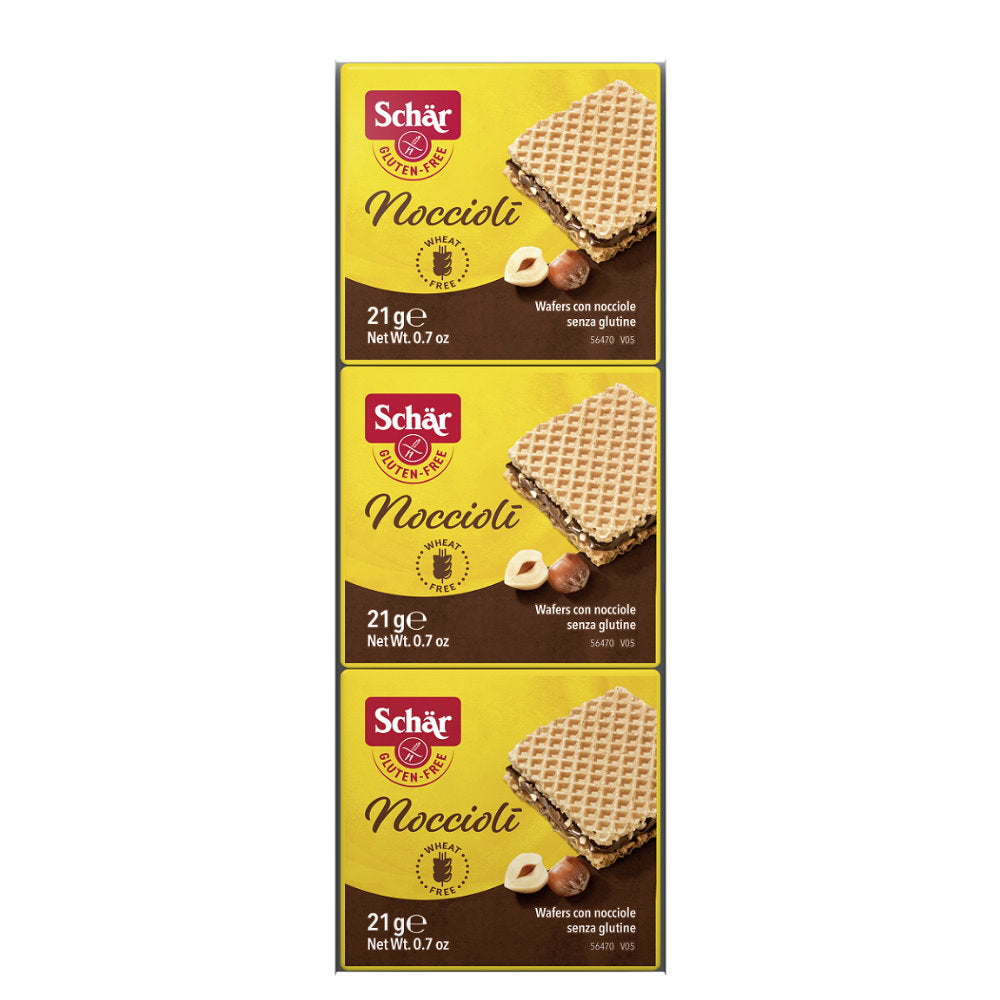 Schär Noccioli Waffeln mit Haselnusscreme glutenfrei weizenfrei Zöliakie