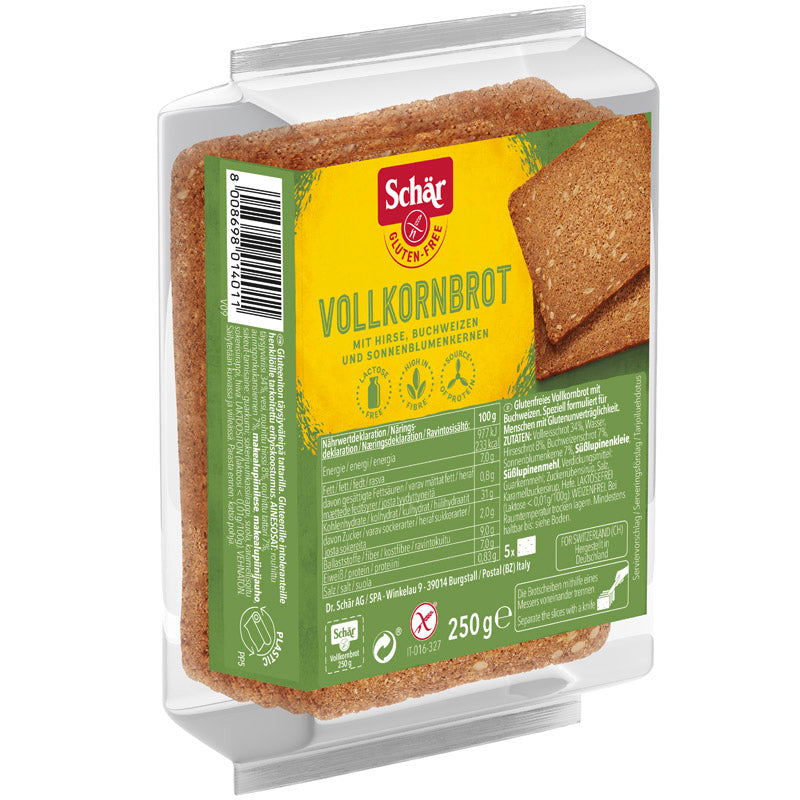 Schär Vollkornbrot glutenfrei Ballaststoffreich weizenfrei Zöliakie